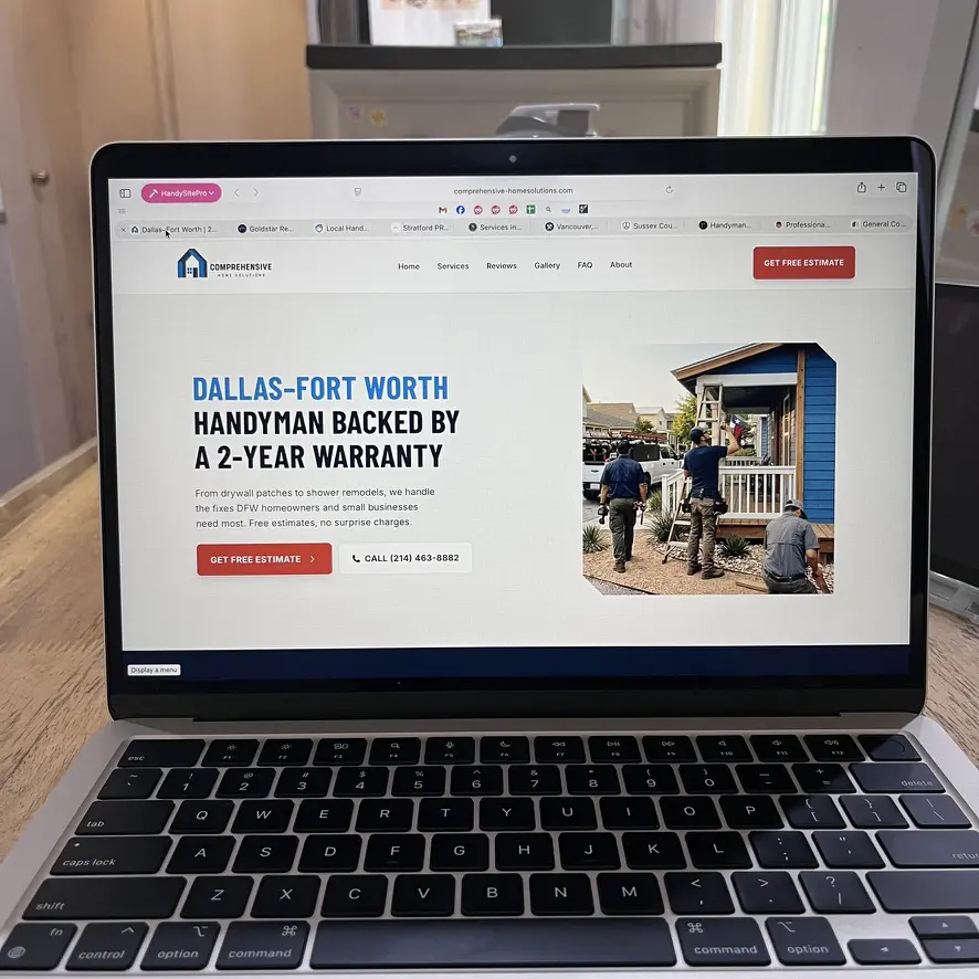 Comprehensive Home Solutions website - Dallas–Fort Worth handyman web design by HandySitePro